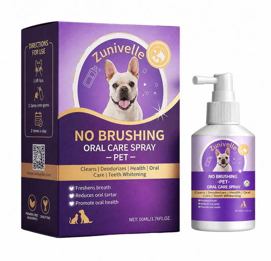 Fresher Dog Breath in Seconds — No Toothbrush Required.