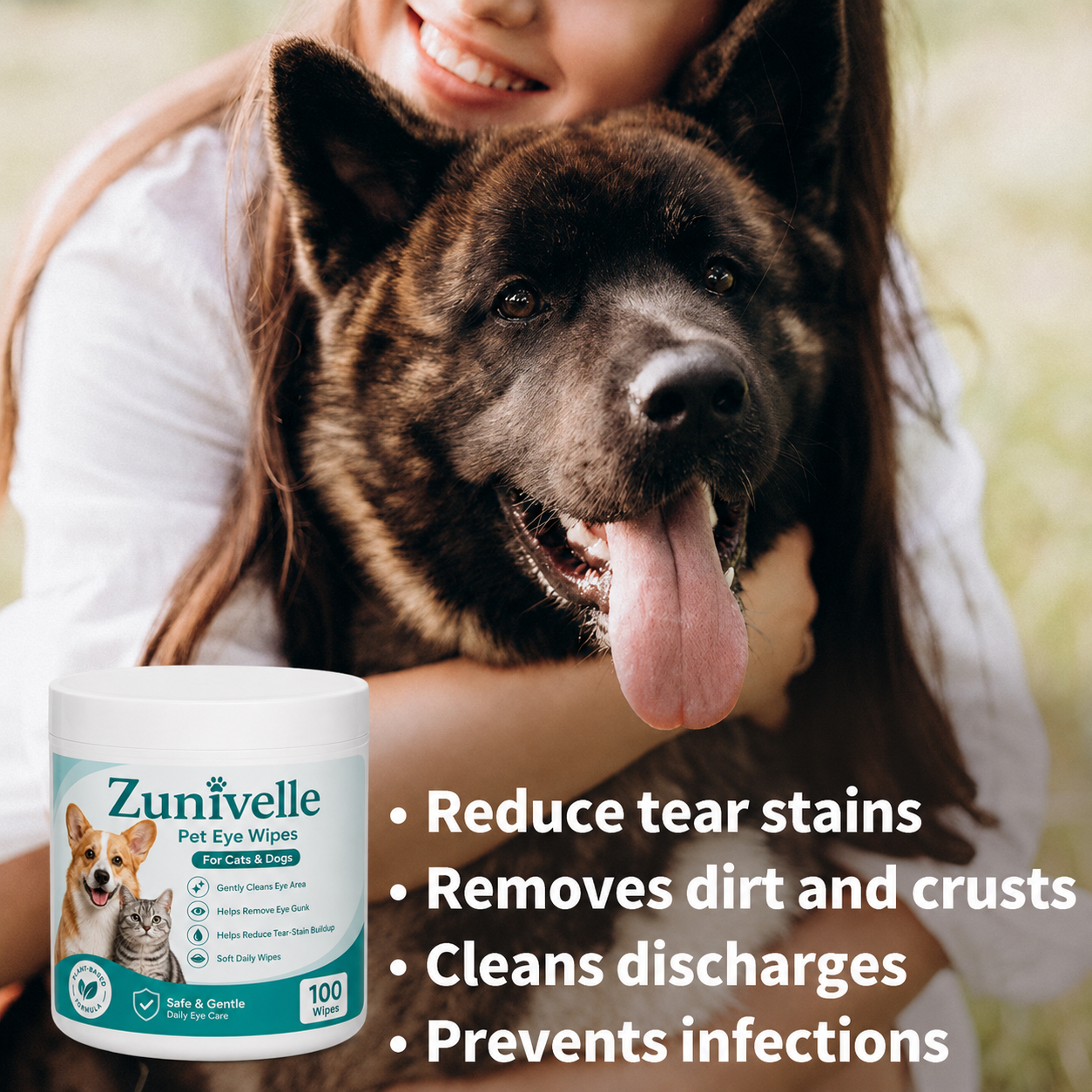 Wipe Away the Crust, Gunk & Rusty Tear-Stain Look.