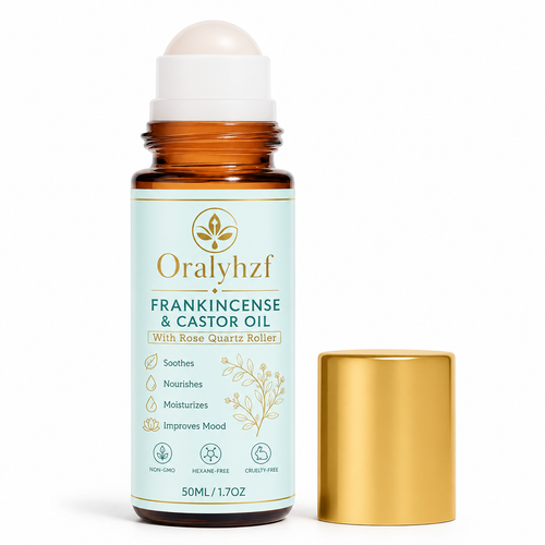 Oralyhzf Organic Castor Oil Roll-On with Frankincense