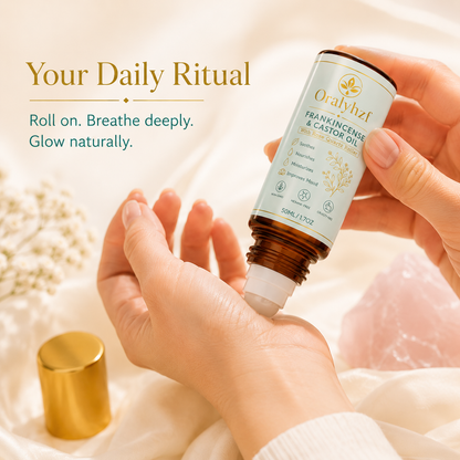 Oralyhzf Organic Castor Oil Roll-On with Frankincense