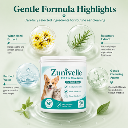 Zunivelle™Pet Ear Cleaner Finger Wipes🐾A Softer Way to Clean