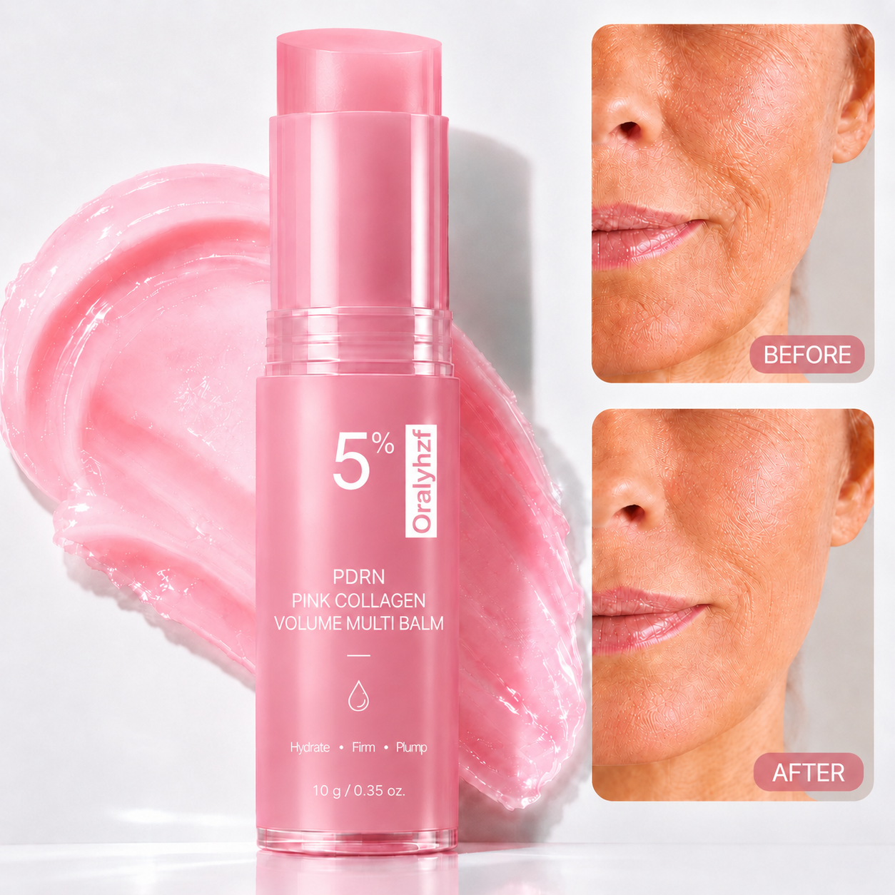(🔥LAST DAY B2G1 FREE)Oralyhzf Korean PDRN Pink Collagen Volume Multi Balm